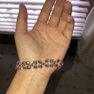 Jim Ball AB stone gold bracelet pageant prom